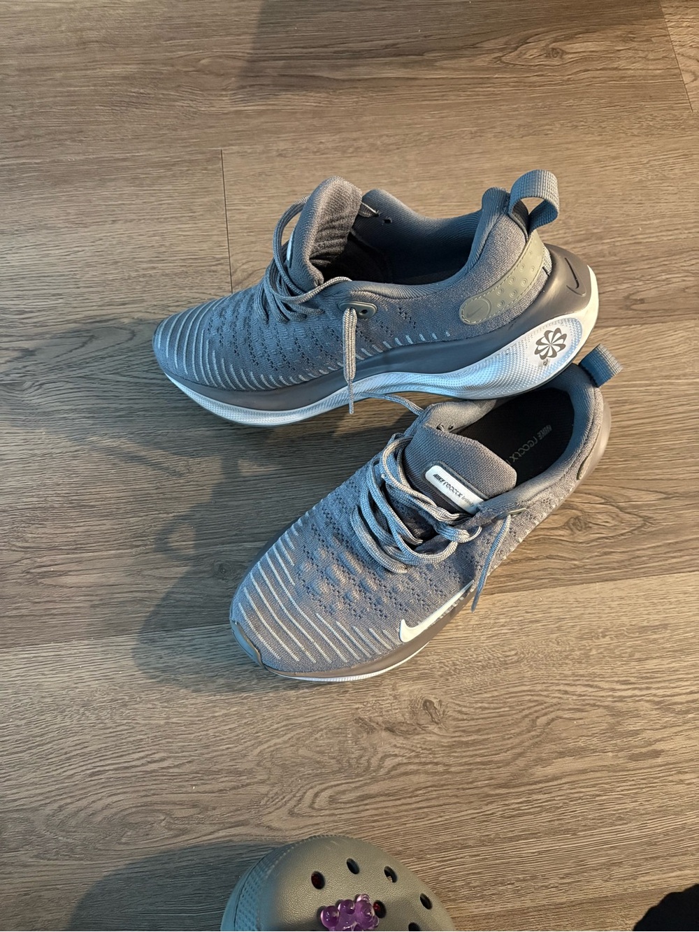 Nike Gray Knit Lace-Up Sneakers